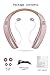 Bluetooth Headphones Speaker 2 in 1,SEOBIOG Neckband Wireless Headset Wearable Speaker True 3D Stereo Sound Sweatproof Headphones with Retractable Earbuds Built-in Microphone (Rose Gold)