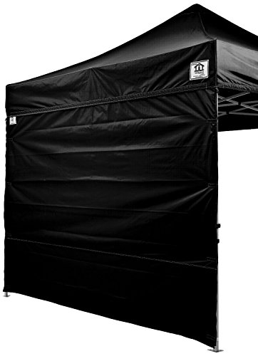 Impact Canopy 10 x 10 Pop Up Canopy Tent, Impact Canopies Instant Outdoor Gazebo Shelter, Solid and Mesh Sidewalls, Aluminum Frame, Black