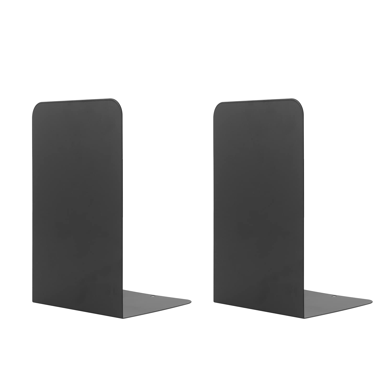 Book Ends for Shelves, MSDADA Heavy Duty Bookends for Office, School&Home, Metal Bookends for Heavy Books, Anti Slip Book Holder Bookend Supports Book Stoppers for Bookworms Gift(Black)