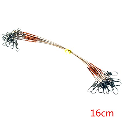 You May 10pcs Fishing Wire Leaders Stainless Steel Braided Trace Spinning Leader Rigs Steel Wire Fishing Line