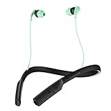 Skullcandy Method Bluetooth Wireless Sweat-Resistant Sport Earbuds with Microphone, Secure Around-The-Neck Collar, 9-Hour Rechargeable Battery, Perfect for Working Out, Mint/Black