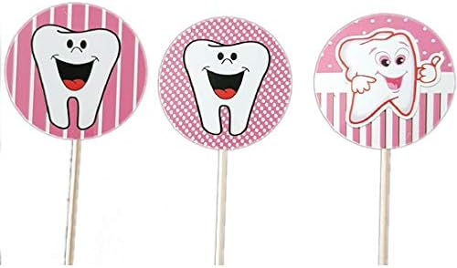 Girl first tooth deco toothpick, 10 pcs -1