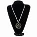 LUREME Vintage Round Lion Pendant Necklace for Fans Costume Jewelry-Antique Bronze (nl005381-2)