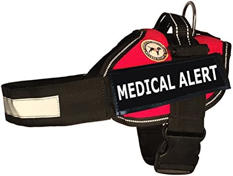 MEDICAL ALERT - DOG Vest + Service Dog Rights Booklet - (XX-SMALL, RED)