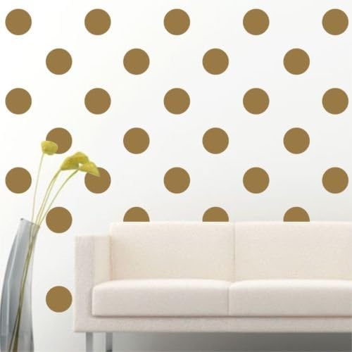 Wall Decal Dots (156 Decals) | Easy Peel &amp; Stick + Safe on Walls Paint | Removable Metallic Vinyl Polka Dot Decor | Round Circle Art Glitter Sayings Sticker Large Paper Sheet Set Nursery Room