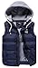 Wantdo Men's Thicken Winter Vest Water-Resistant Puffer Jacket Thicken Vest with Removable Hood