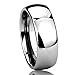 8MM Stainless Steel Wedding Band Ring High Polished Classy Domed Ring (6 to 14) - Size: 13