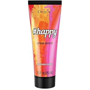 Onyx #happy Bronzer Sunbed Cream - Tan Enhancer with Supreme Bronzing Boost for Dark Tan Results - Innovative Formula…