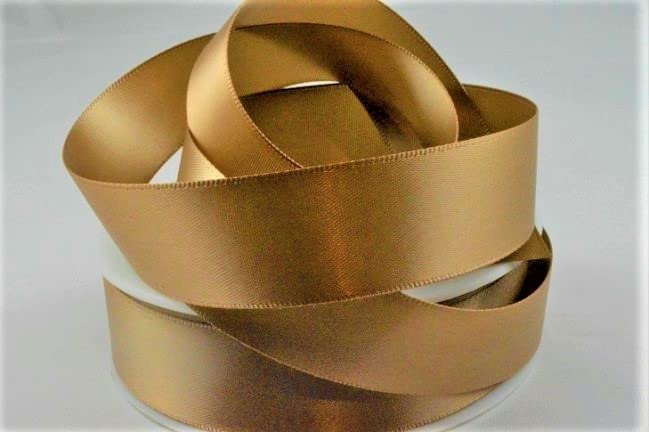 Oakwood Archer Double Faced Satin Ribbon, Truffle, 15mm x 25m