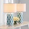 SAFAVIEH Lighting Collection Garden Lattice Trellis Modern Contemporary Light Blue 27-inch Bedroom Living Room Home… 41aBVl3VygL. SS100