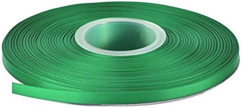 Duoqu 1/4 inch Wide Double Face Satin Ribbon 50 Yards Emerald