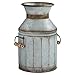 Amazon Brand - Stone & Beam Vintage Rustic Farmhouse Galvanized Metal Milk Jug Home Decor Planter Vase, Grey, 7.5