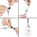 MIFFLIN Premium Flat Safety Lanyards with Oval Key Hook + USB Accessory Clip (Black, 36 Inch, 2 Pack)