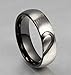 Titanium Stainless Steel Cubic Zirconia Wedding Band Set Valentine Engagement Promise Couple Ring