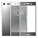 AMOVO Xperia XZ Premium Screen Protector, Sony Xperia XZ Premium Tempered Glass [Full Coverage] [3D Curved] Carbon Fiber Screen Protector for Sony Xperia XZ Premium (Silver)