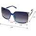 Fuzhao Classic Square Sunglasses For Women UV Protection Eyewear Glasses Shades For Women, Navy Blue, 60
