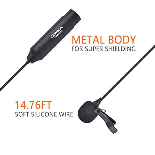 Comica CVMV02O Phantom Power Omnidirectional XLR Lavalier Lapel