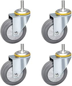 Ruedas giratorias Zhaoxr 4x Rueda giratoria de goma Ruedita para