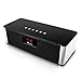 Guoer Bluetooth Speaker Wireless Outdoor Portable with 8w Stereo and Bass Subwoofer Built-in Microphone FM Radio LED Display Alarm Clock USB Flash Disk Micro SD card and 3.5mm Audio Jack Input(Black)