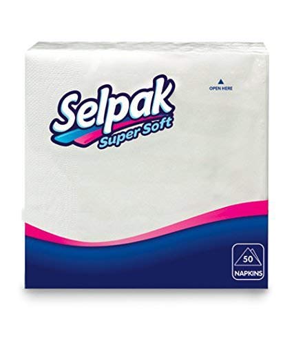Салфетки столовые selpak бел 24x24 50шт (8690530002401)