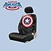 Yupbizauto 8 Pieces Marvel Comic Captain America Car Seat Covers Floor Mats and Steering Wheel Cover Set with Air Freshener