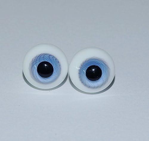 1 Pair Glass Light Blue Texture Ball 12mm Round Ball Eyes for BJD Dollfie SD Doll