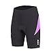 beroy Bike Shorts with 3D Gel Padded,Womens Gel Cycling Shorts, Purple-1, Medium