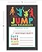 Set of 25 Kids Jumping Birthday Party invitations for Trampoline park Gravitopia jump zone big air party with envelopes