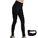 AIYIHAN Women Active Yoga Pants Running Sports Workout Leggings Hidden Pocket Black M