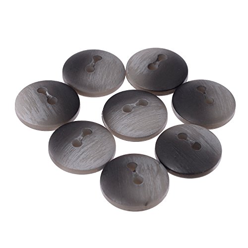 Sprayed Imitation Horn Dome Shape - 2 Hole- Coat Button - 36 Line Gray