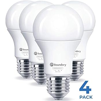 Boundery Emergency Power Failure LED Light Bulb, 4 Pack - Safety During Power Outage - Lights Up Automatically When Power Fails - Rechargeable Battery - Works Like Ordinary Bulbs - 3500K 9W 120V 60W