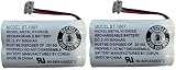 New! Genuine Uniden BBTY0651101 BT-1007 NiMH 600mAh DC 2.4V Rechargeable Cordless Telephone Battery (2-Pack)