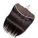 Lace Frontal Straight Closure Free Part 13x4 Ear To Ear Lace Frontal with Baby Hair,Brazilian Virgin Remy Human Hair Straight Fronta Natural Color (8 Inch)