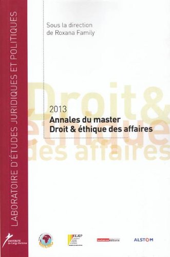 Annales du master droit & éthique des affaires