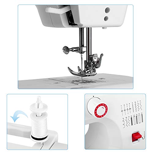 Kranich Sewing Machine 2 Speed 16 Stitches Double Thread Needle Portable Sewing Machine 24W