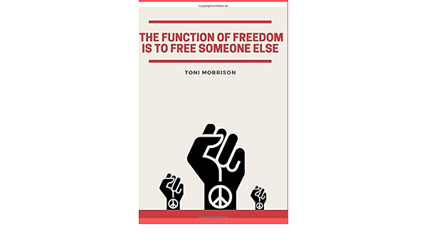 amazon com the function of freedom is to free someone else toni morrison 6x9 blank lined journal notebook 9781686372568 revolution 1970 books amazon com the function of freedom is