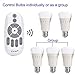 iThird Remote Control LED Light Bulbs Dimmable Color Temperature Adjustable 60 Watt Equivalent Lighting Bulb for Desk Lamp Table Lamp Beside Lamp Ceiling Pendant Lamp Timing Function 8W E26