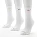Nike Dri-Fit Women's Crew Socks 3 Pair (Sock Size: 9-11-Shoe Size: 6-10, White)