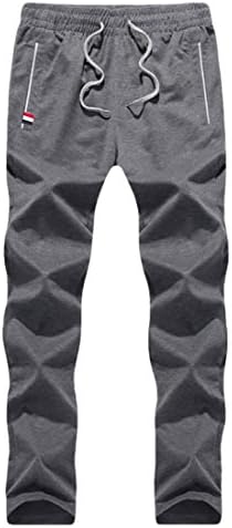 Zantt Mens Casual Drawstring Open Bottom Running Workout Jogger Pants Sweatpants Deep Gray US XXL
