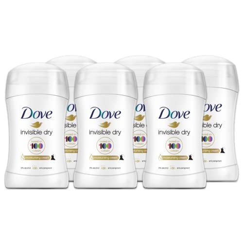 Dove Invisible Dry Stick Antitranspirant Mit 1/4 Feuchtigkeitscreme - Keine Flecken, Schutz Bis Zu 48 Stunden, Mit Nährendem Öl - Für Damen Und Herren