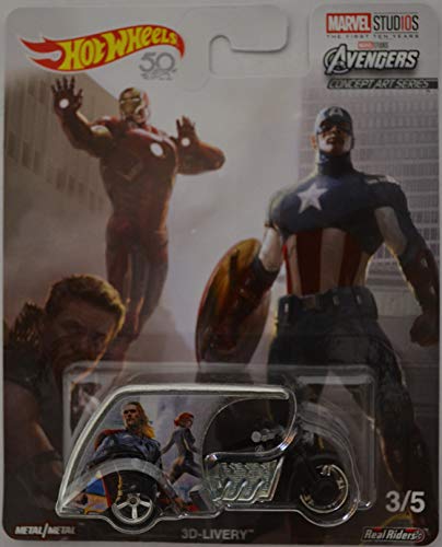 2018 Hot Wheels Pop Culture Avengers 3D-Livery Marvel Studios 1:64 Scale Collectible Die Cast Model Car