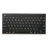 [Wireless Bluetooth Keyboard] iXCC Ultra Compact Slim profile Wireless Bluetooth Keyboard for Apple Mac Computers OS X v10.6.8 and Above - Black
