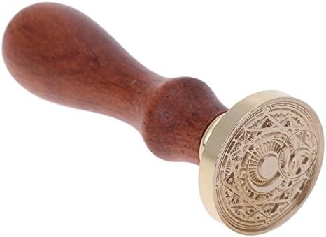 Retro Wood Stamp Magic Array Seal Wax Antique Stamp with Beech Handle (C) - Hermosapoty