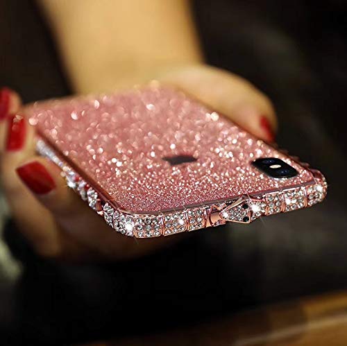 image for DALINBA Bling Diamond Metal Bumper Case Glitter Sticker For iPhone X 3