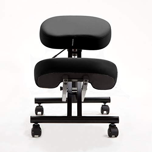 Dr.lomilomi Adjustable Ergonomic Kneeling Chair 512 for Back Pain Relief (Black)