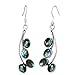 8.00ctw, Genuine Labradorite & 925 Silver Plated Dangle Earrings Made By Sterling Silver Jewelry