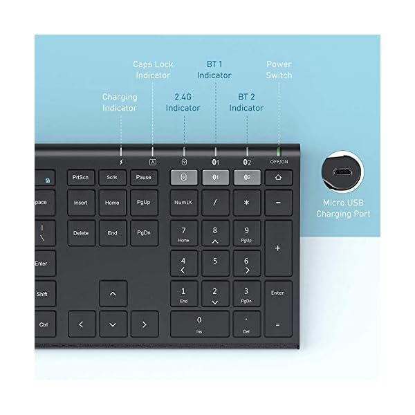 Bluetooth-Keyboard-and-Mouse-Jelly-Comb-Multi-device-Wireless-Keyboard-and-Mouse-Set-Ultra-Slim-Rechargeable-UK-Layout-for-Mac-Microsoft-Windows-Android-Laptop-Computer-PC-Tablet-Black Bluetooth Keyboard and Mouse, Jelly Comb Multi-device Wireless Keyboard and Mouse Set Ultra Slim Rechargeable, UK Layout…