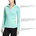 baleaf Women's Thermal Fleece Pullover Jacket Half Zip Thumbholes Long Sleeve Running Hiking Tops Workout Shirt Cold Weather Zipper Pockets Aqua L
