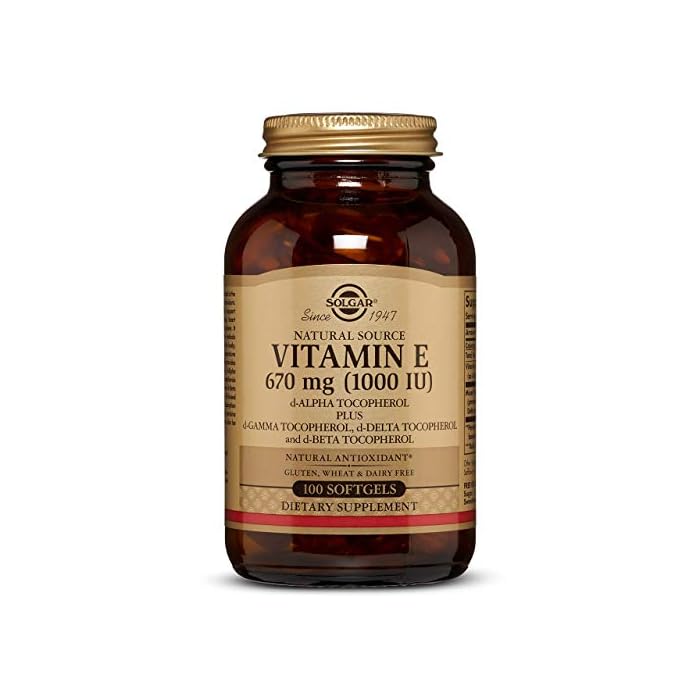 Solgar Vitamin E 670 mg (1000 IU), 100 Mixed Softgels - Natural Antioxidant, Skin & Immune System Support - Naturally…