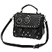 MG Collection Ming Gothic Skull Studded Structured Shoulder Bag, Black, One Size